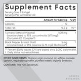 Sports Research Turmeric Curcumin C3 Complex | 500mg | 60 Softgels
