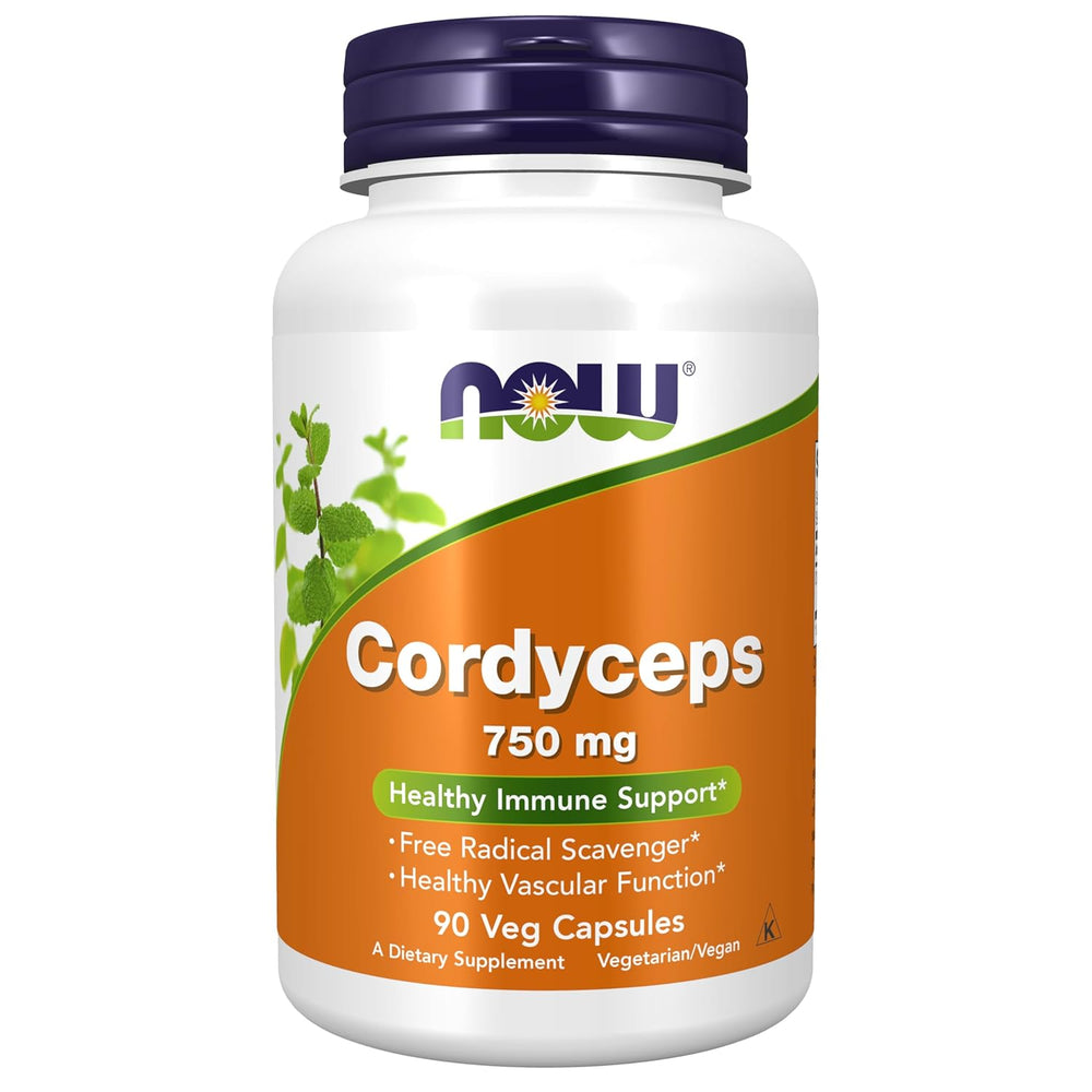 Now Foods Cordyceps Supplement 750mg | 90 Veg Capsules