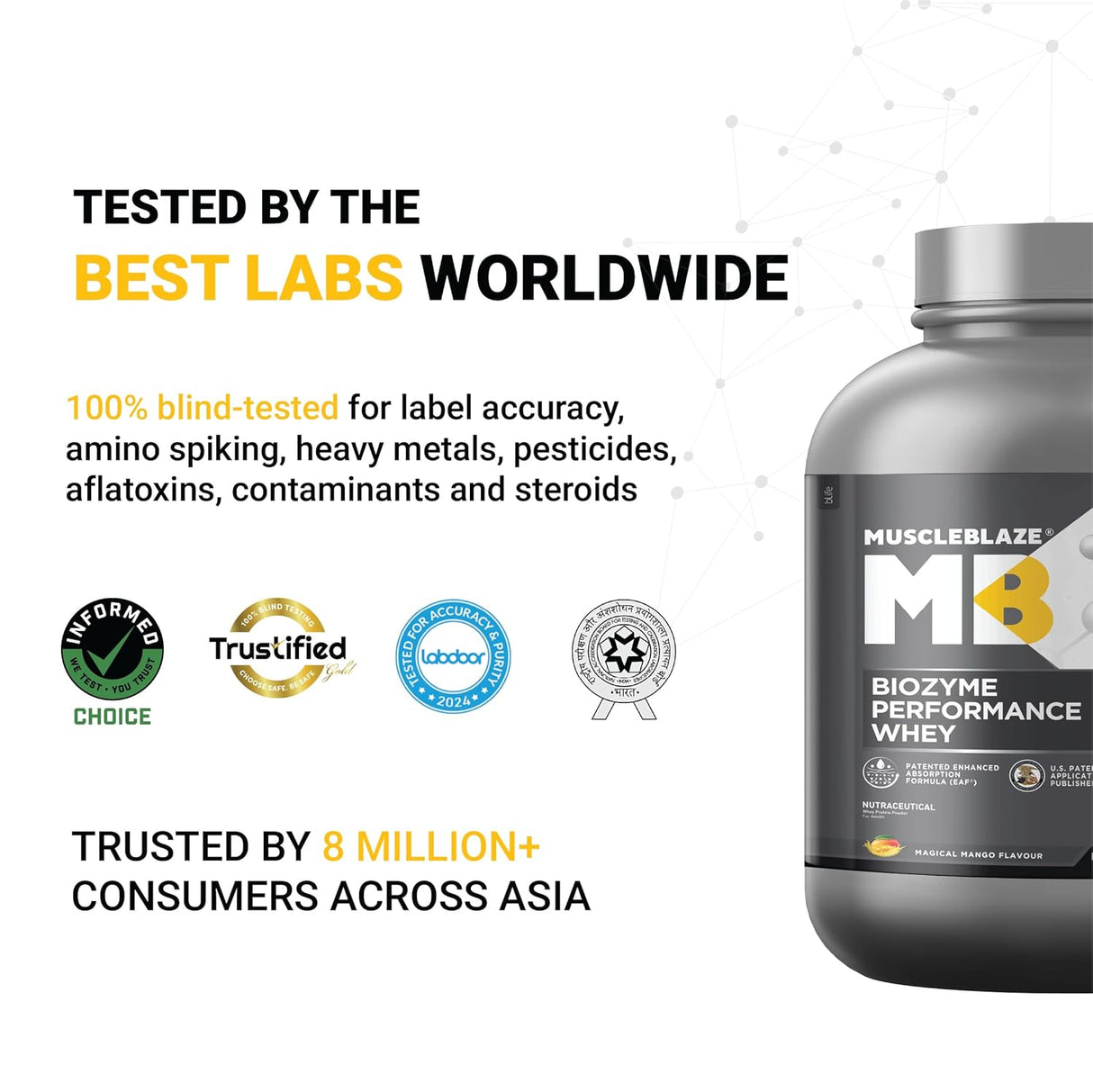 MuscleBlaze Biozyme Performance Whey - 4.4 Lbs