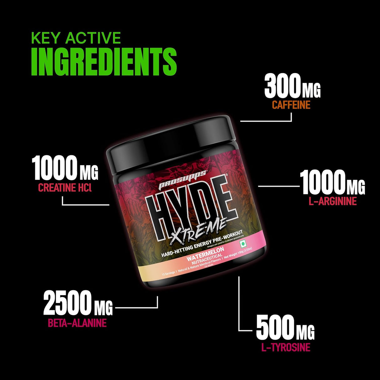 ProSupps HYDE XTREME Pre Workout - 15 Servings
