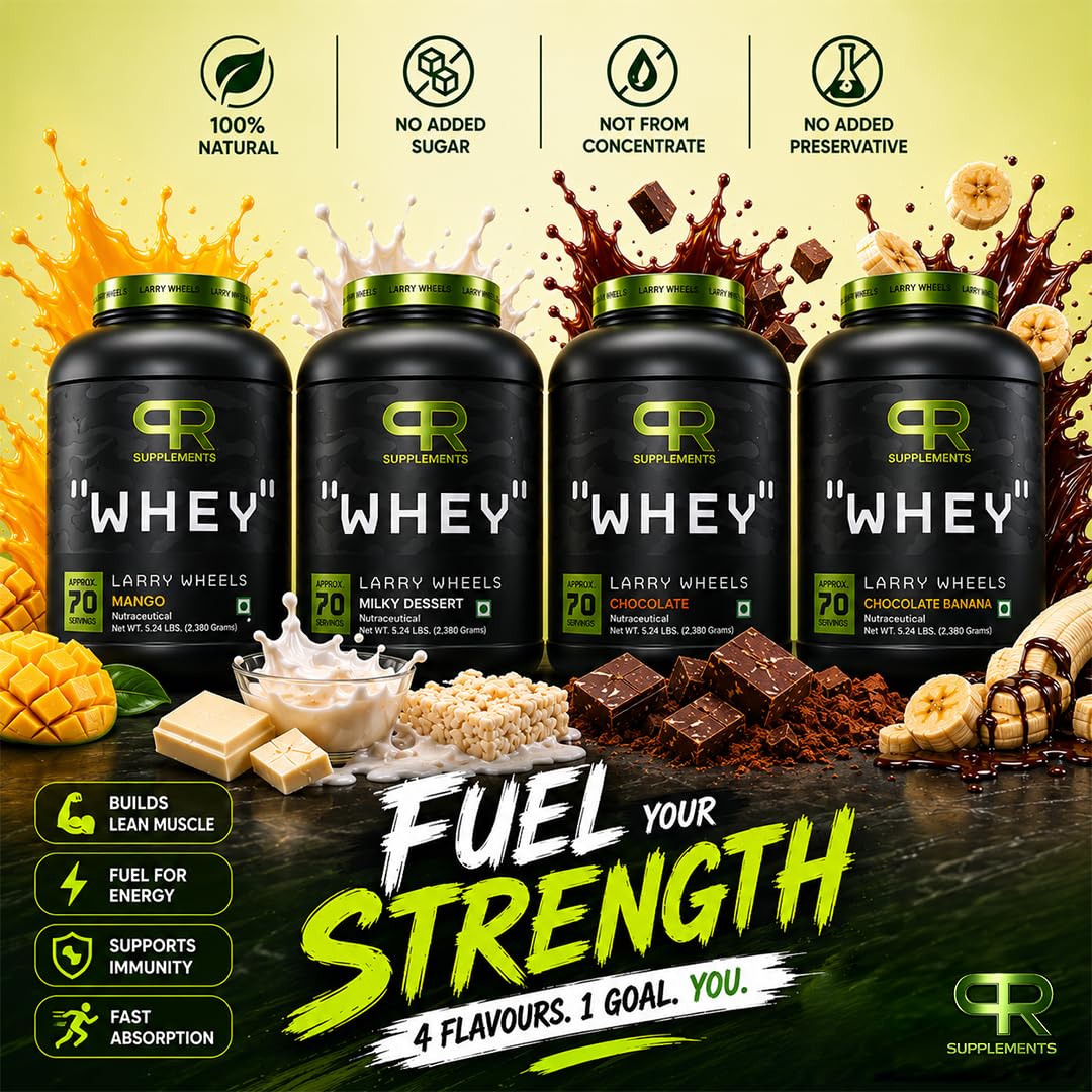 PR Supplements Larry Wheels Whey Protein Powder 2.38kg | Whey Protein Supplement