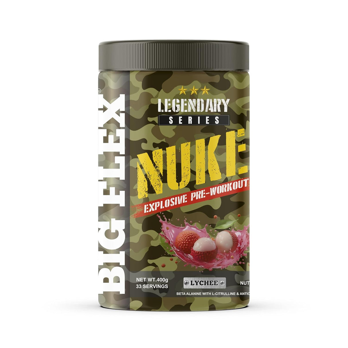 Bigflex Nuke Pre-Workout Powder | Energy & Workout Support | 400g (33 Servings)