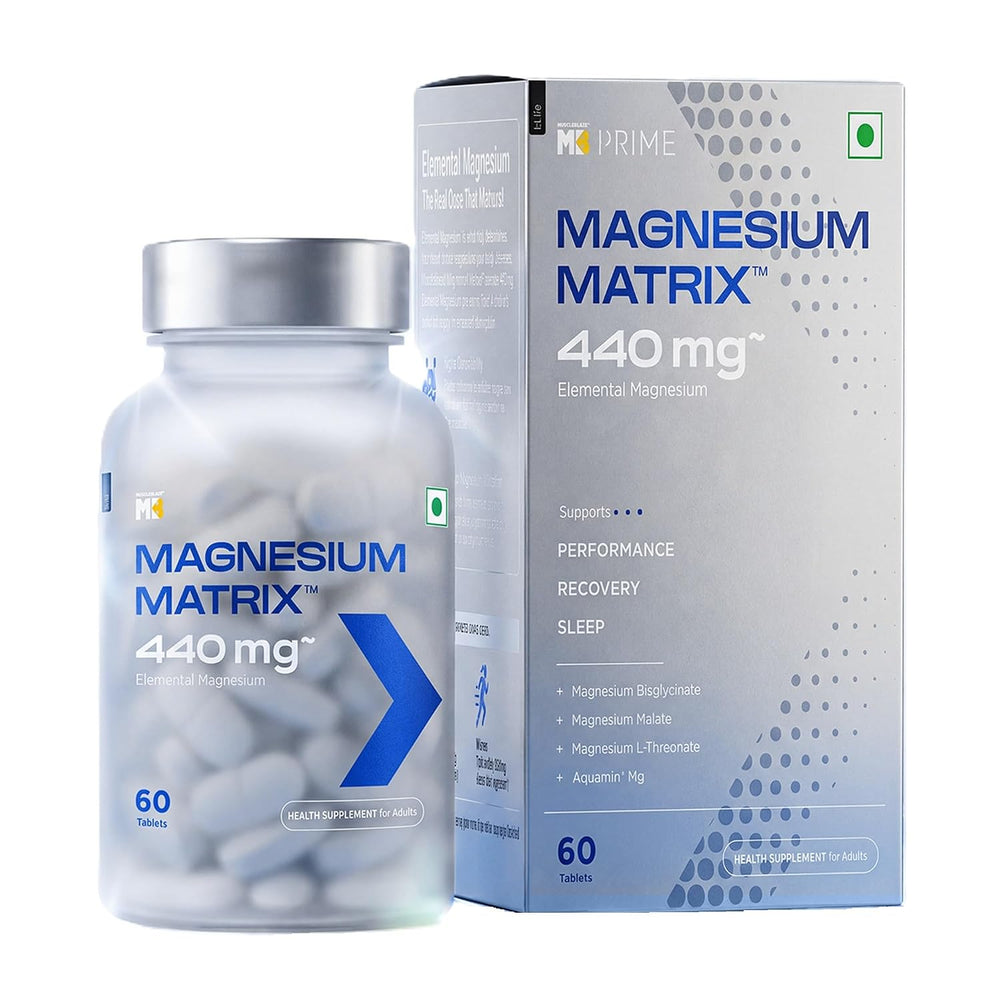 MuscleBlaze Prime Series Magnesium Matrix 440mg | 60 Tablets