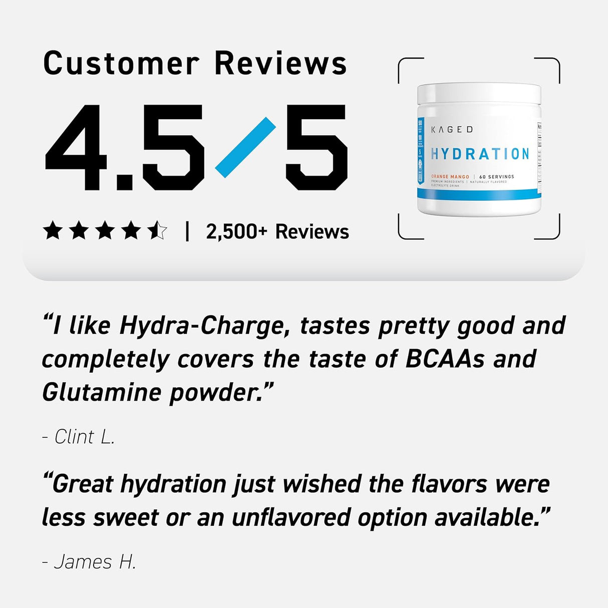 Kaged Hydration Premium Electrolyte Drink - 60 Servings
