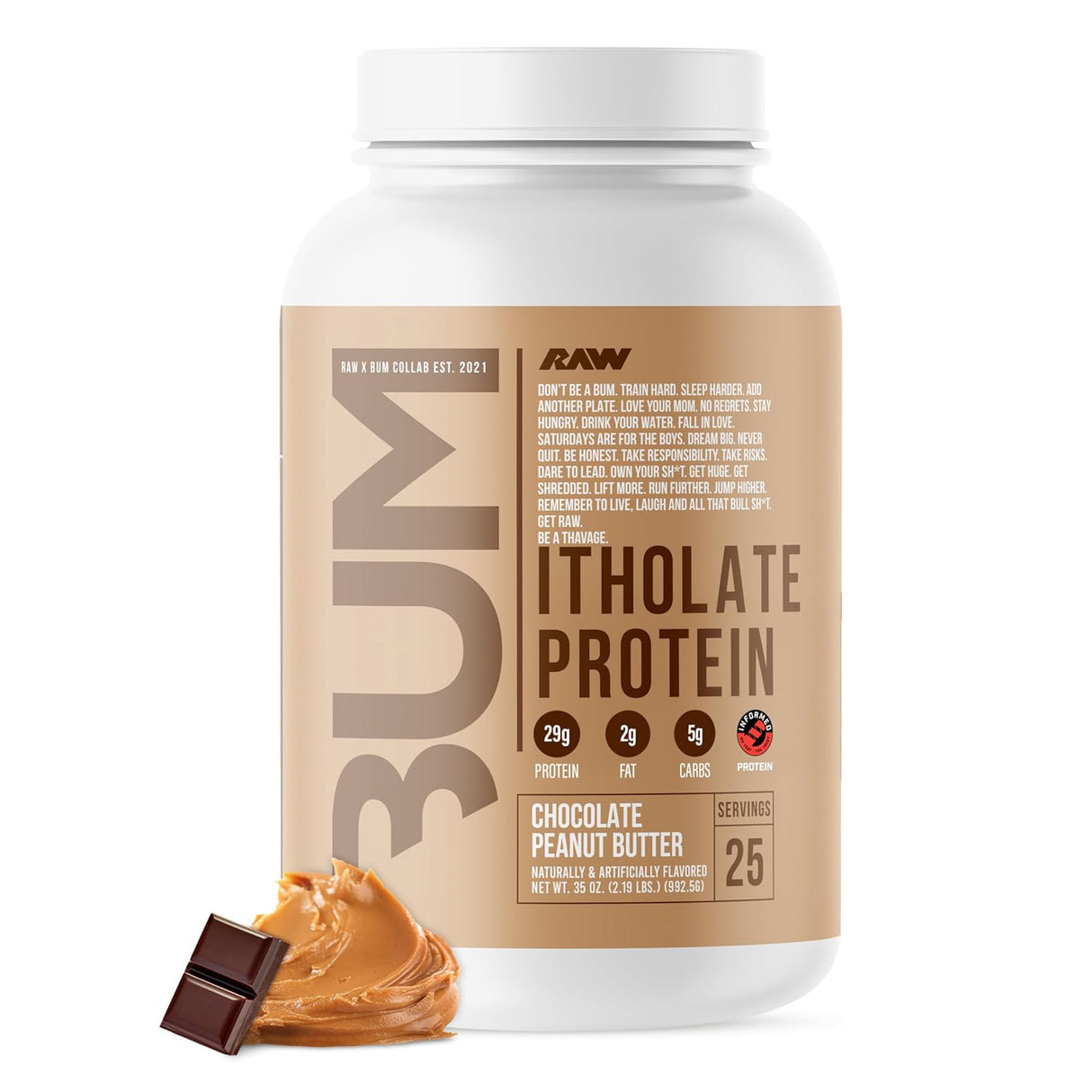 RAW Essential CBUM Itholate Whey Isolate Protein 25 Servings | Grass-Fed Whey Protein Isolate