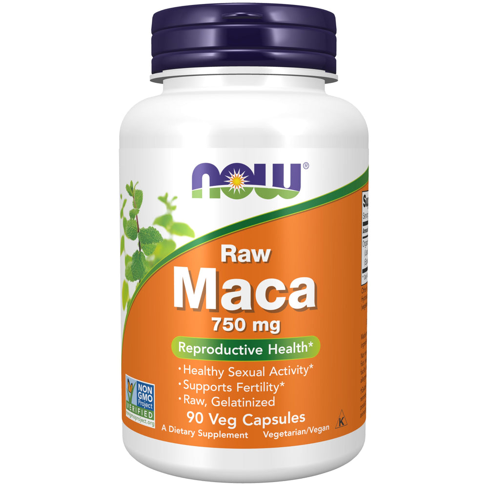 NOW Foods Raw Maca 750mg | 90 Veg Capsules