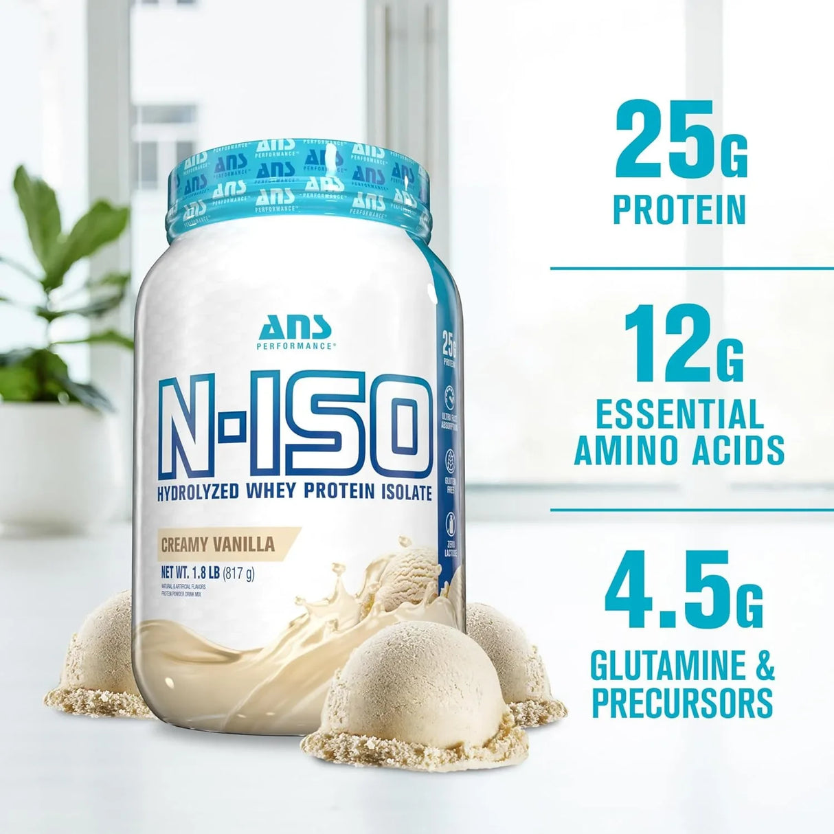 Ans N-ISO Hydrolyzed Whey Protein Isolate - 1.8 Lbs