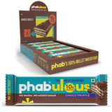 PHAB Protein Wafer Bar Cookies & Cream | 10g Protein | Millet-Based Snack | Pack of 10