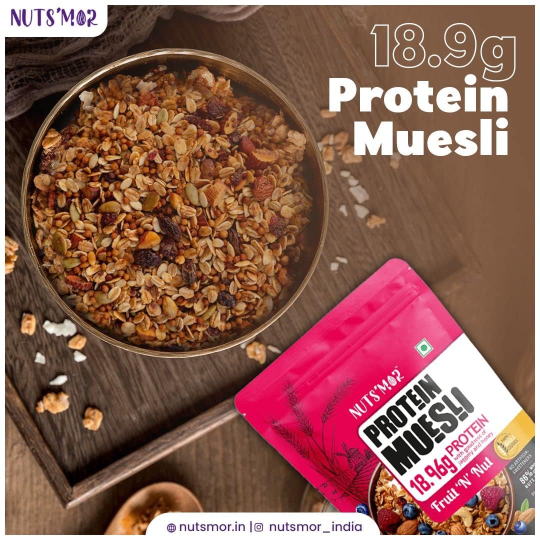 Nuts'Mor Protein Muesli - 900 Gm | 18 Servings