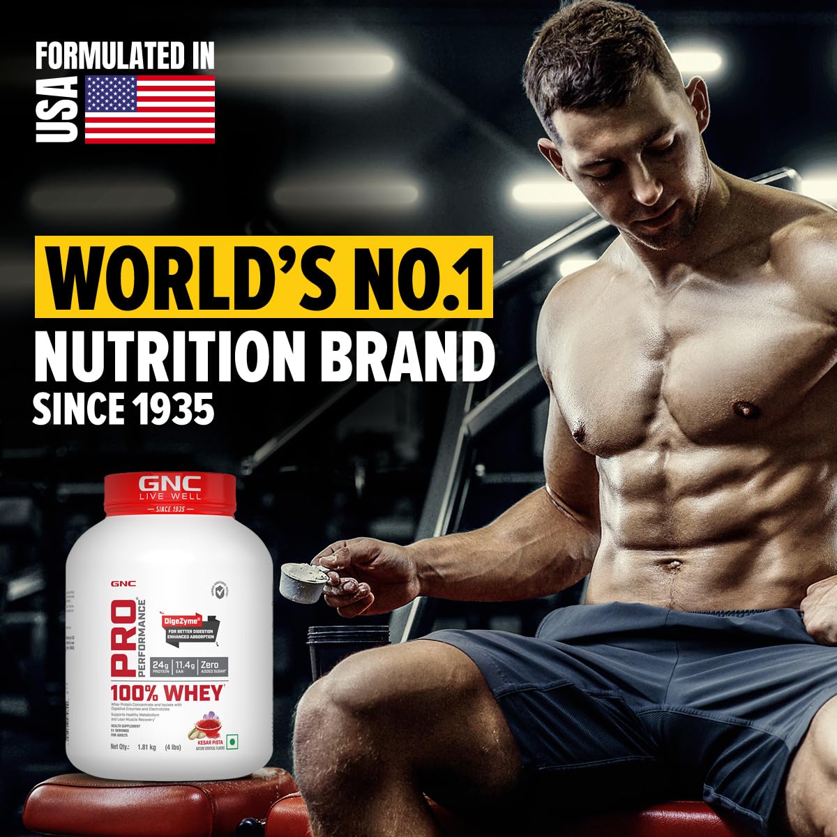 GNC Pro Performance 100% Whey Protein - 4 Lbs