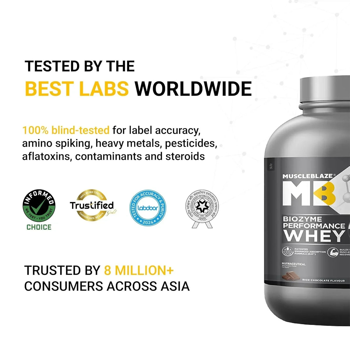 MuscleBlaze Biozyme Performance Whey 4.4 Lbs + Omega 3 Fish Oil 60 Servings Combo