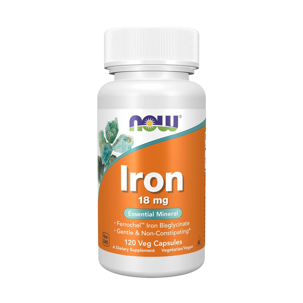 Now Foods Iron Supplement 18mg | 120 Veg Capsules