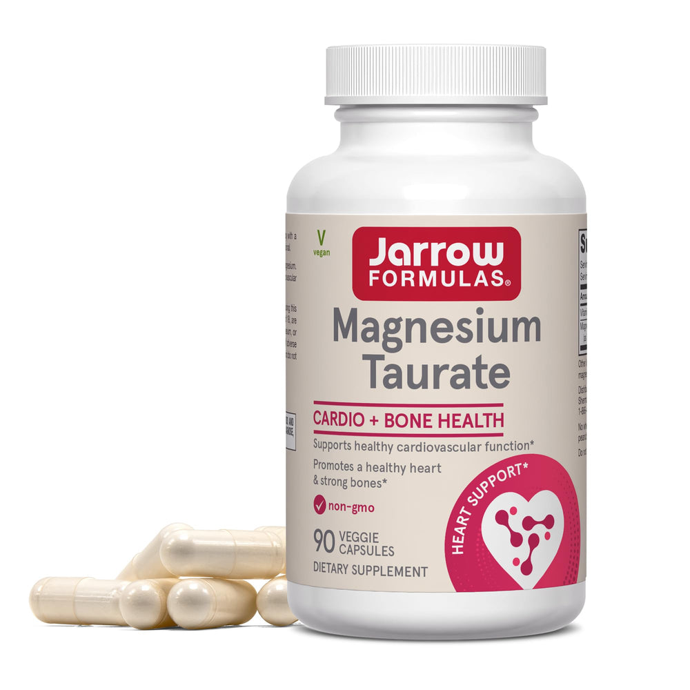 Jarrow Formulas Magnesium Taurate | 90 Veggie Capsules (30 Servings)