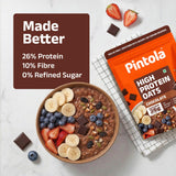 Pintola High Protein Oats Dark Chocolate 1 Kg | 26g Protein |  Breakfast Cereal