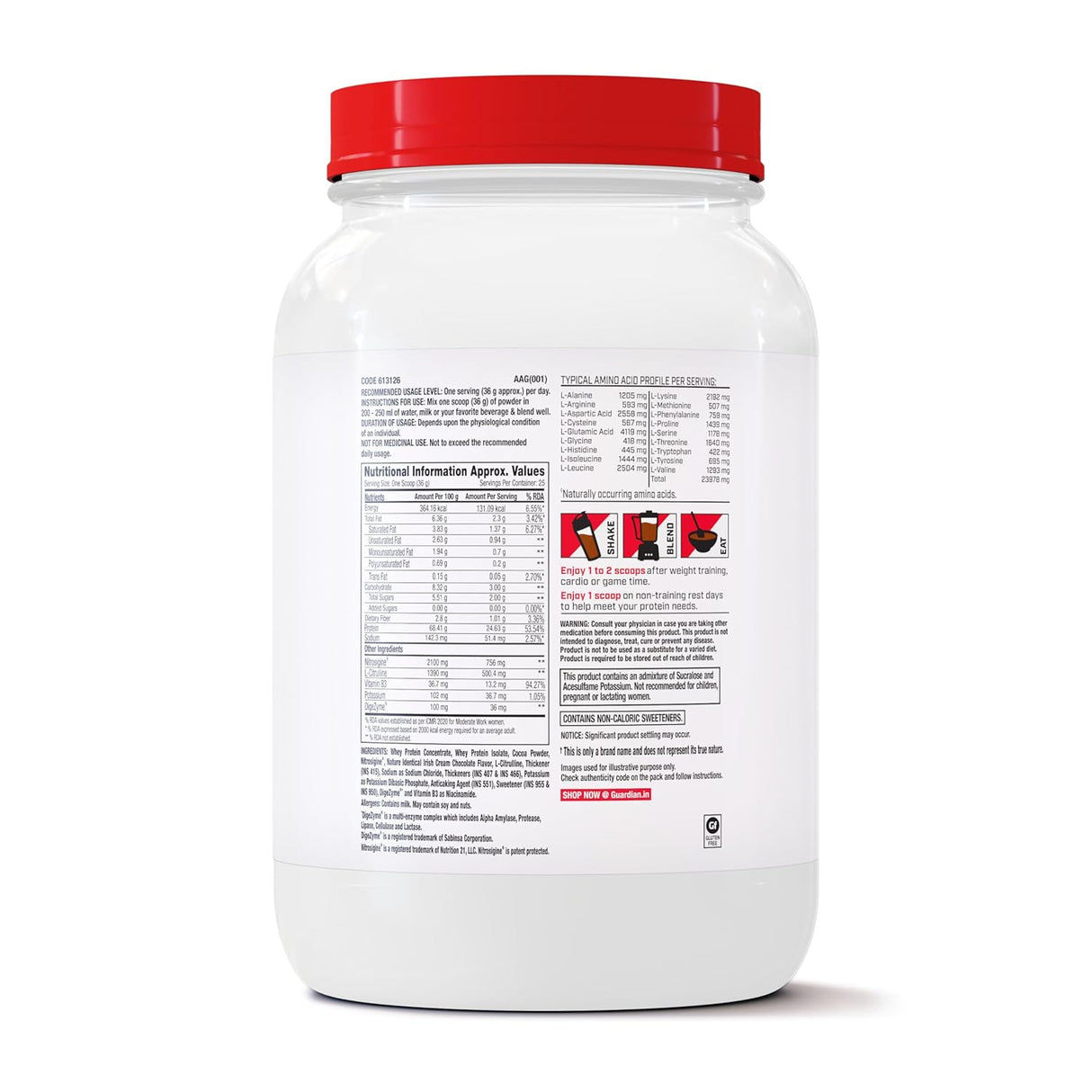 GNC 100% Whey Protein with Nitro Surge, 24g Protein per Scoop | Nitrosigine & L-Citrulline | USA Formulated | 2 Lbs