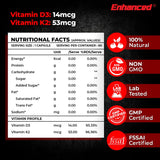 Enhanced Labs Vitamin D3 + K2 Supplement – 60 Capsules | Bone & Immune Support