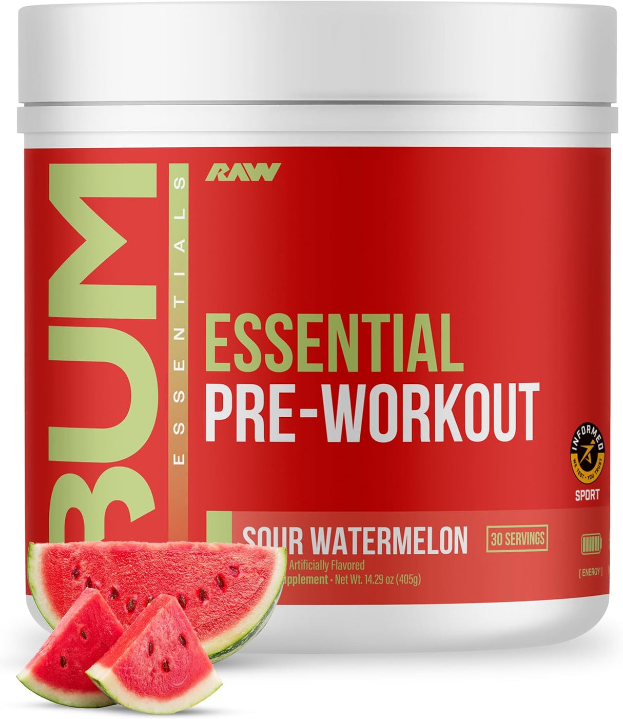 RAW Essential Pre-Workout Powder | Caffeine, L-Citrulline, L-Tyrosine & Beta-Alanine