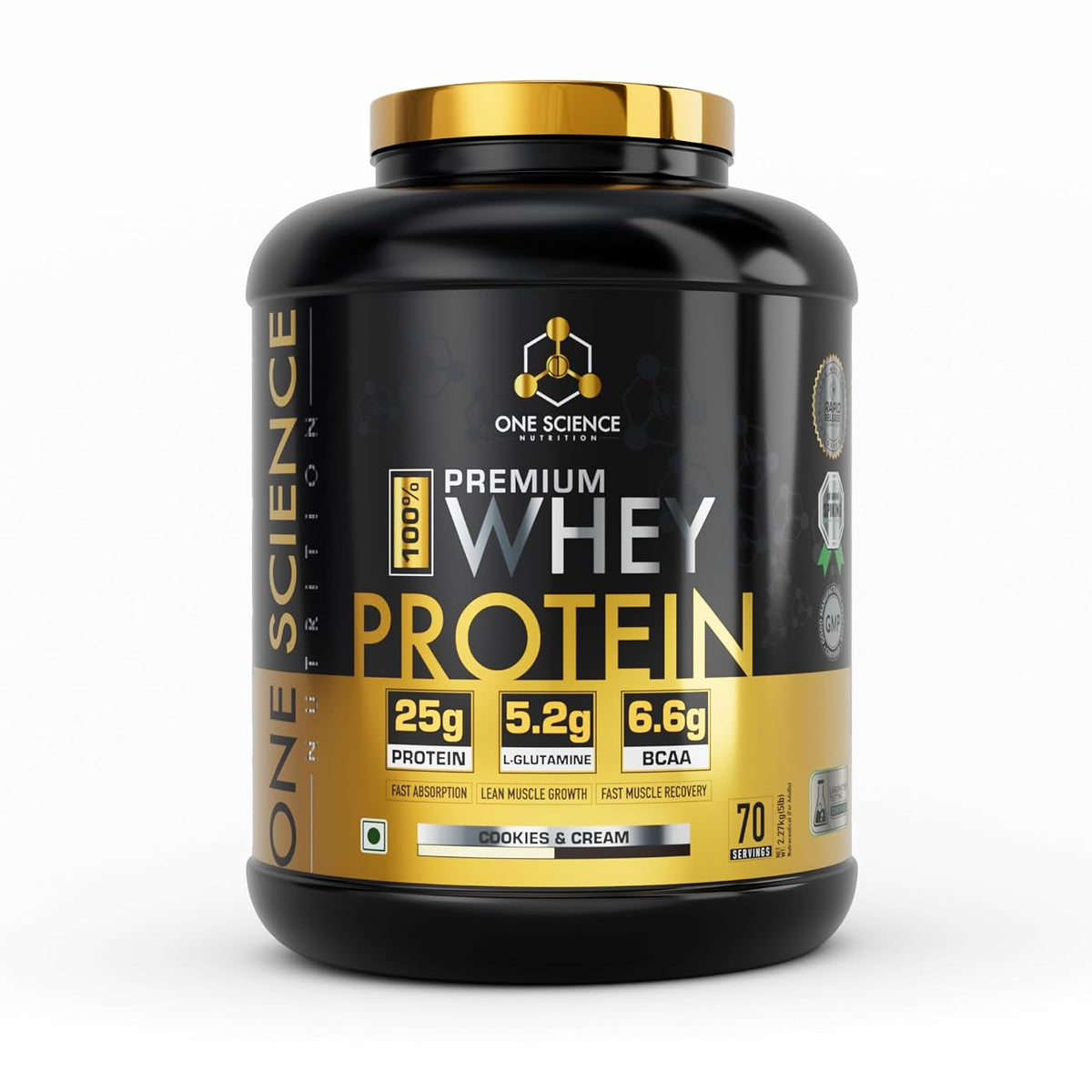 One Science Nutrition (OSN) Premium Whey Protein 5lbs | 25g Protein | 6.6g BCAA & 5.2g L-Glutamine | 70 Servings