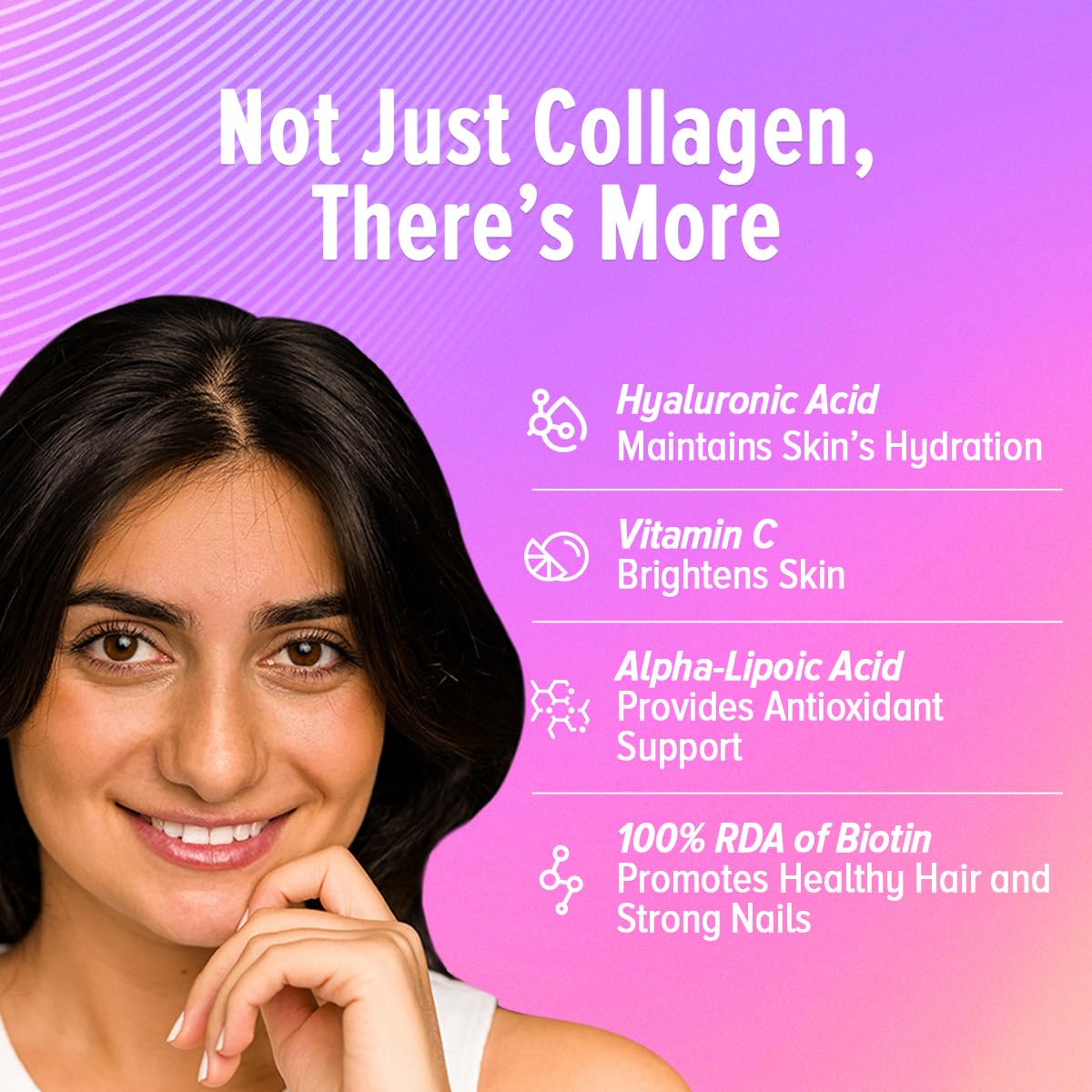 GNC Marine Collagen 200g | 10g Collagen Per Serving | With Hyaluronic Acid, Biotin & Vitamin C