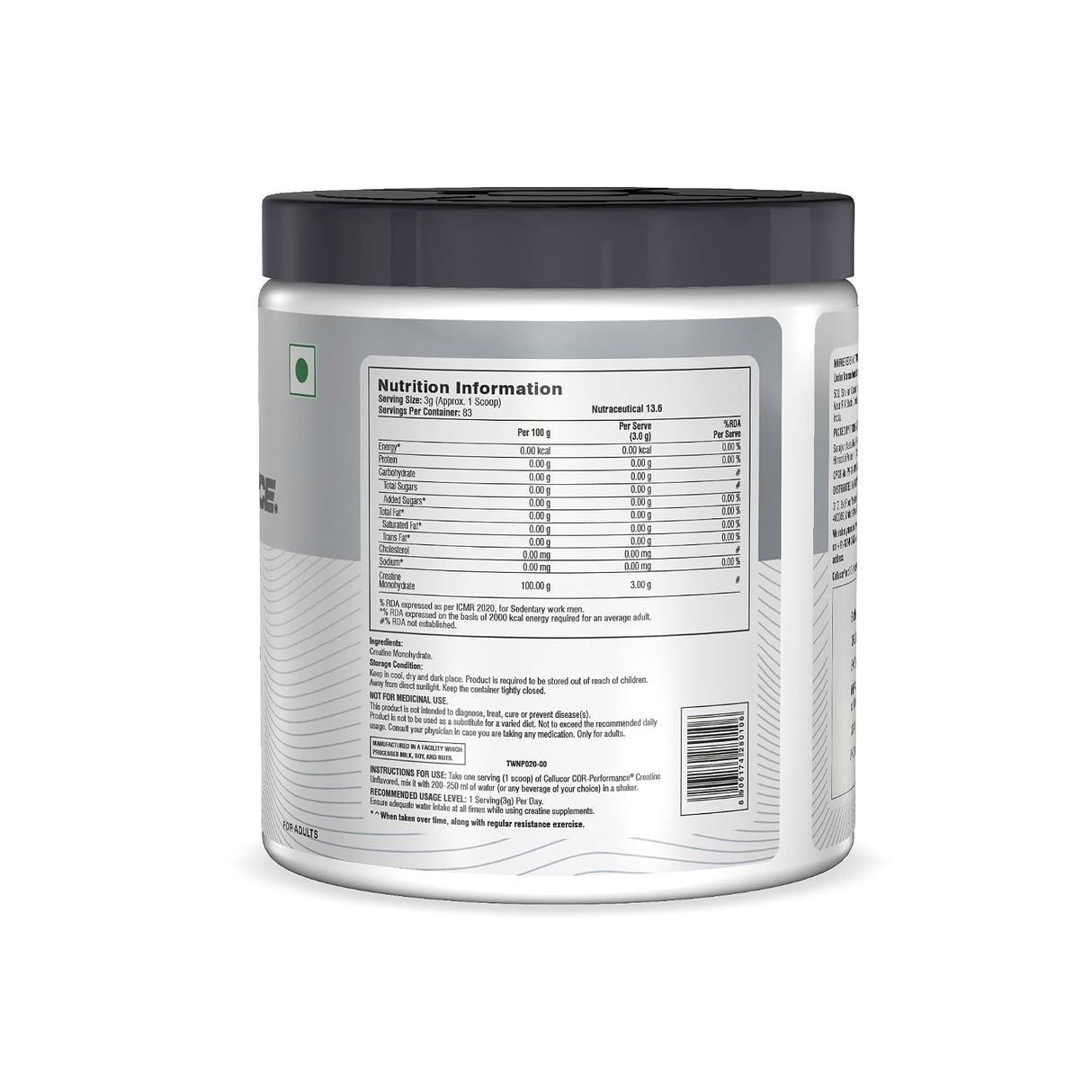 Cellucor COR-Performance Creatine Monohydrate 250g | 83 Servings