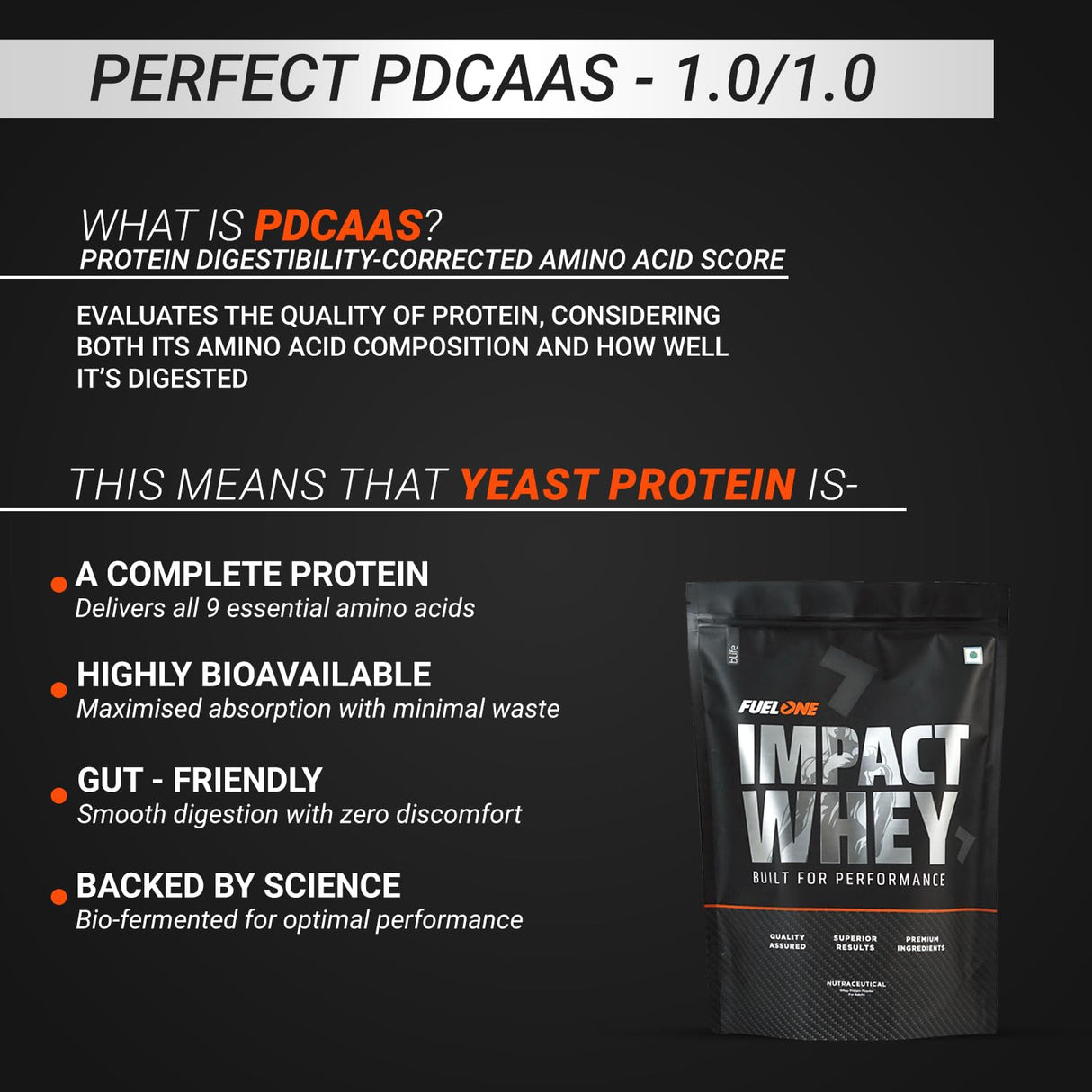 Fuel One Impact Whey Protein, 1 kg (2.2 lb)