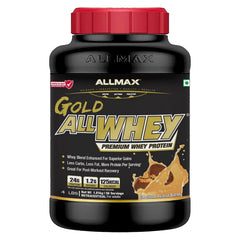 Allmax Gold Allwhey Premium Whey Protein Powder 4lb | 24g Protein | 56 Servings
