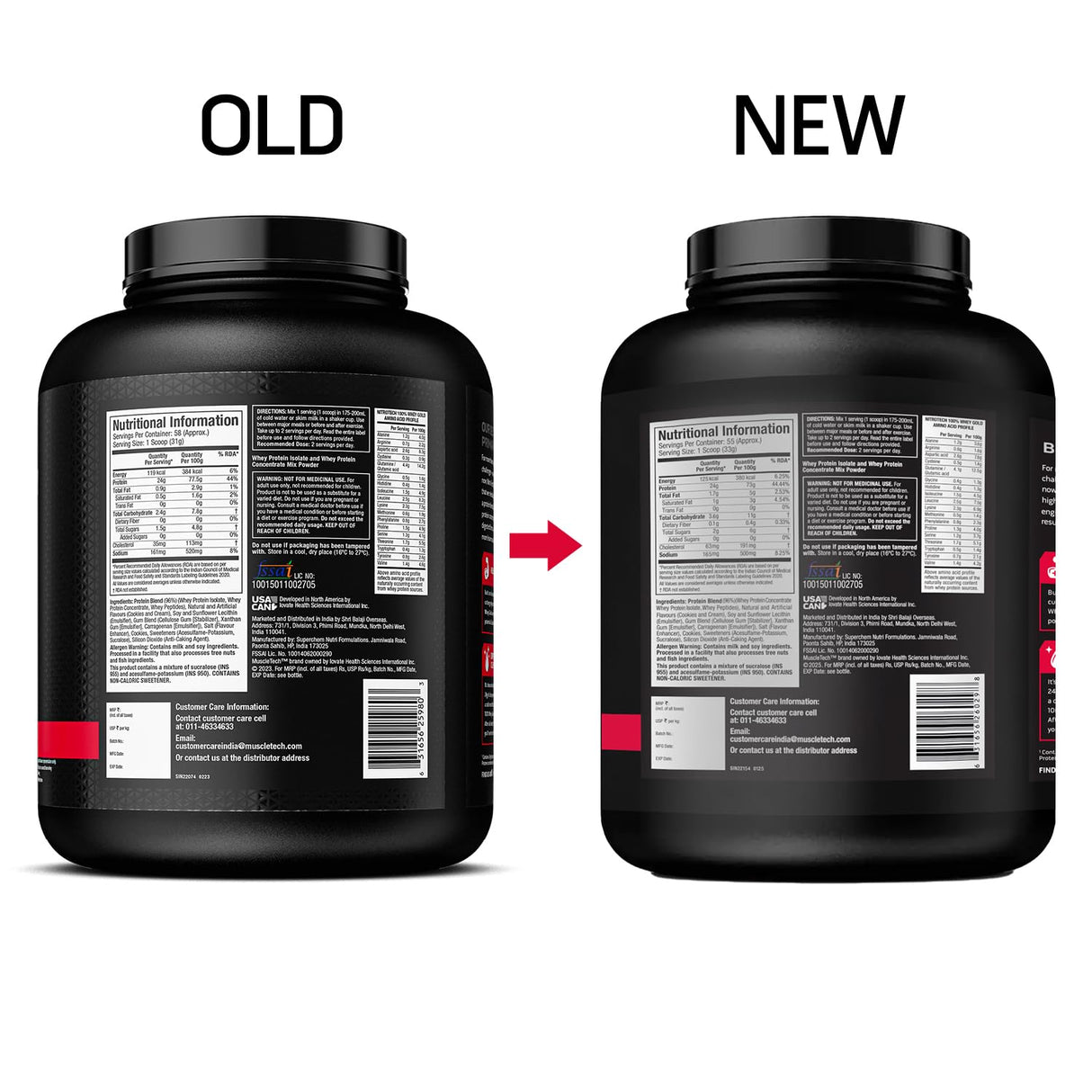 Muscletech Nitro-Tech Whey Gold - 4 Lbs (1.81 Kg)