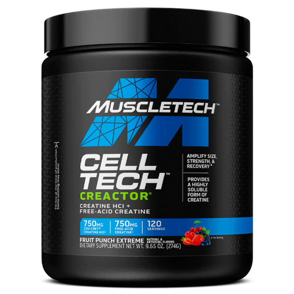 MuscleTech Cell-Tech Creactor | Creatine HCl & Free-Acid Creatine 274g | 120 Servings