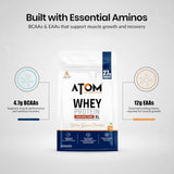 AS-IT-IS ATOM Whey Protein XL 1kg | Whey Protein with DigeZyme® & Fermented Yeast Protein