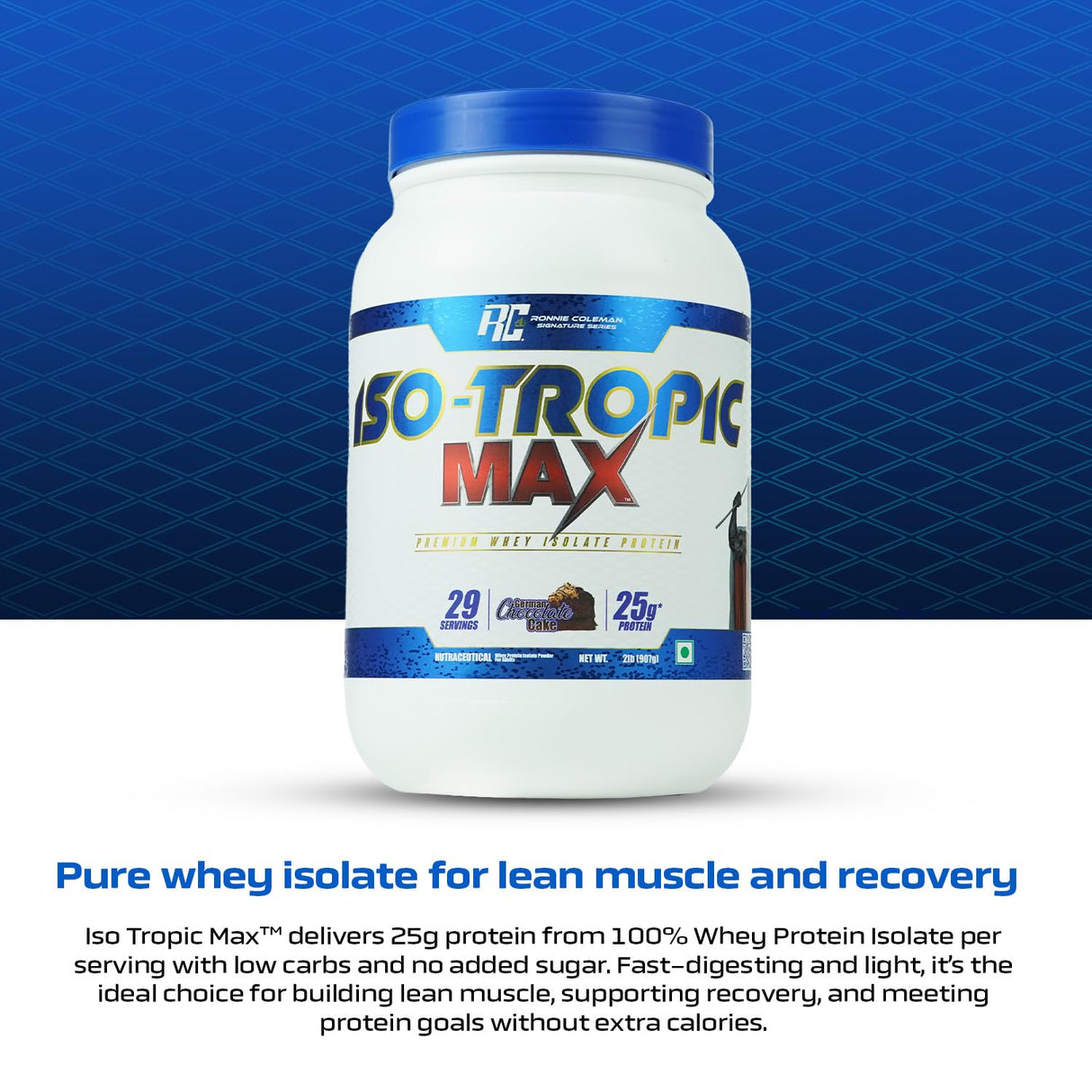 Ronnie Coleman Signature Series Iso-Tropic Max Whey Isolate Protein Powder | 907g (2 lb)