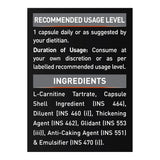 MuscleBlaze L-Carnitine L-Tartrate - 60 Capsules