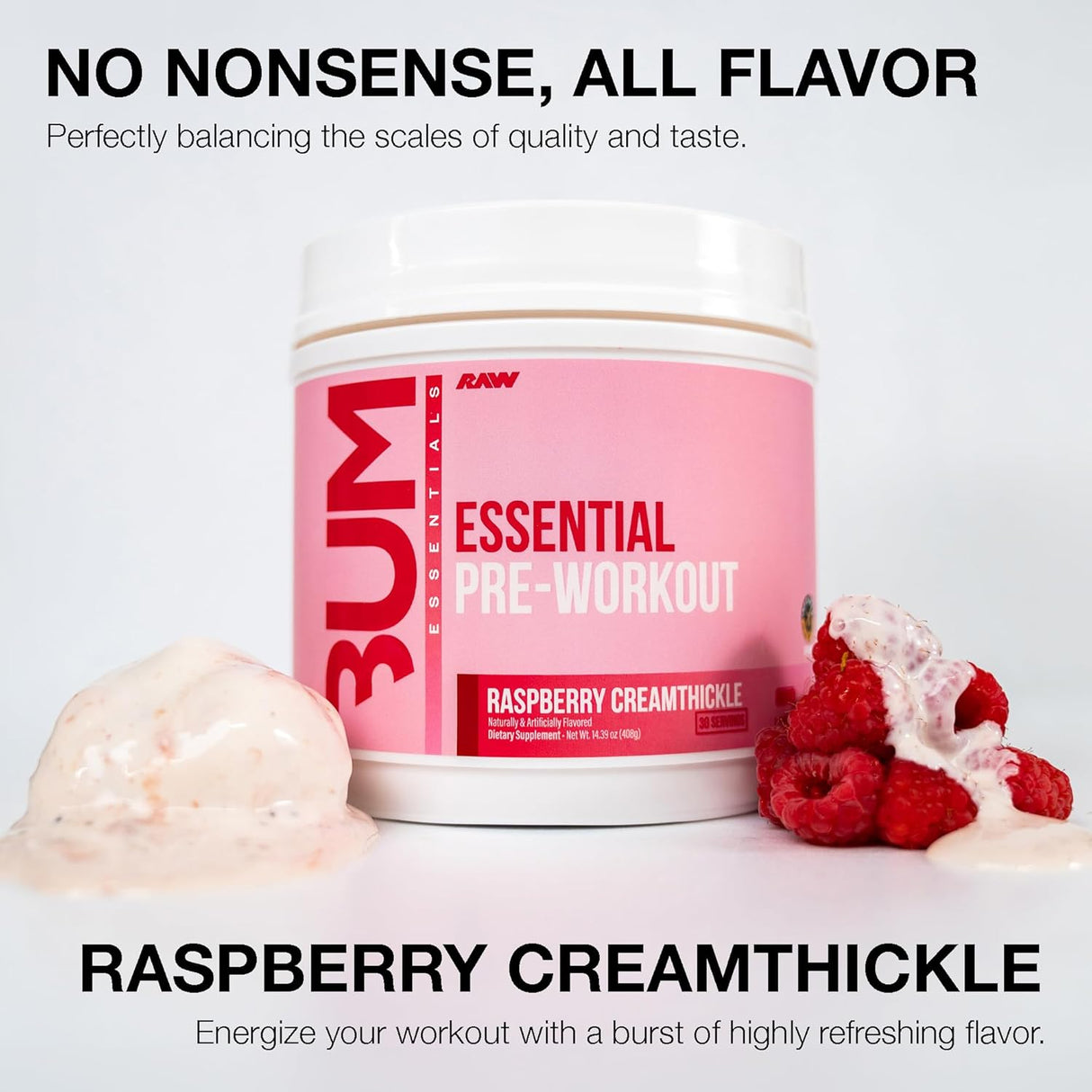 RAW Essential Pre-Workout Powder | Caffeine, L-Citrulline, L-Tyrosine & Beta-Alanine