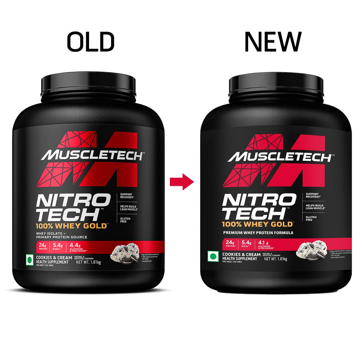 Muscletech Nitro-Tech Whey Gold - 4 Lbs (1.81 Kg)
