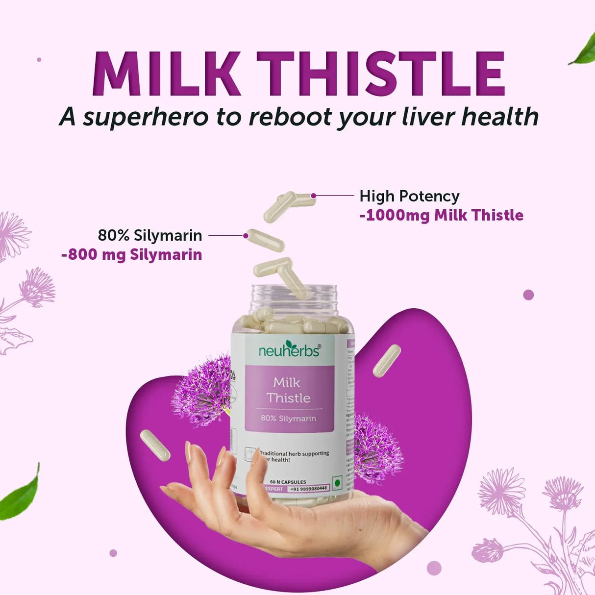 Neuherbs Milk Thistle - 60 Capsules
