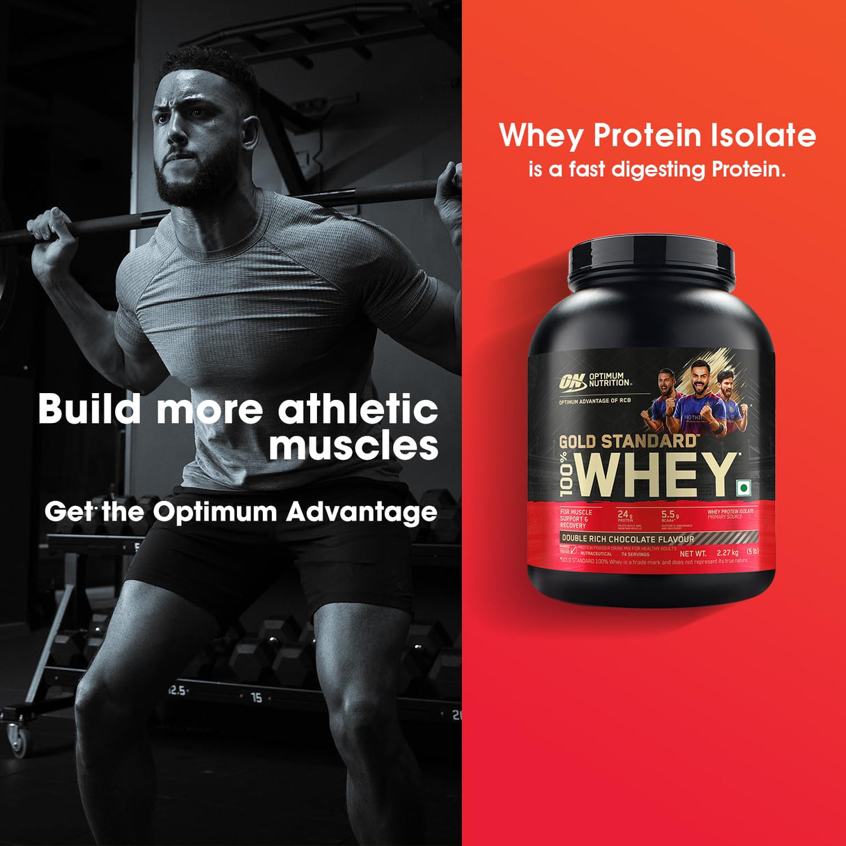 Optimum Nutrition (ON) Gold Standard 100% Whey 5 Lbs