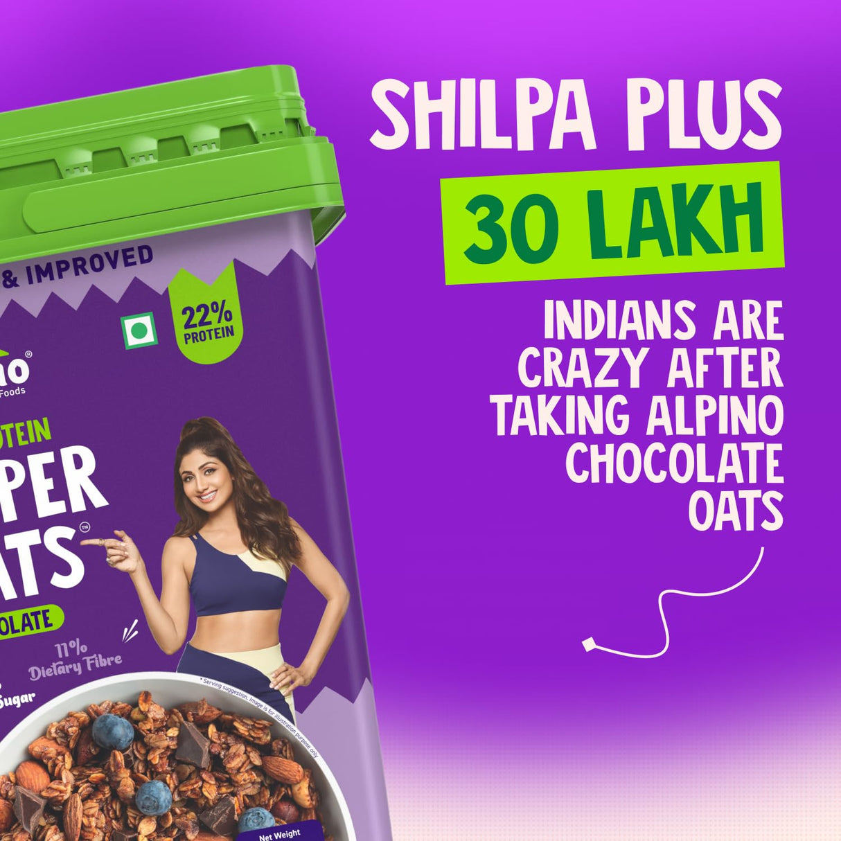 Alpino High Protein Super Rolled Oats - 2.5 Kg