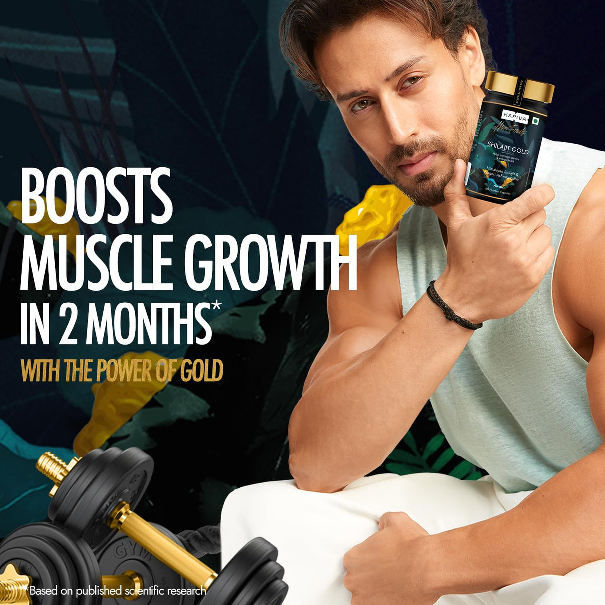 Kapiva Gym Foods Shilajit Gold (Helps in Boosting Stamina) 60 Capsules