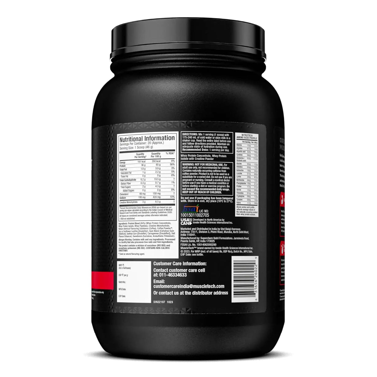 MuscleTech Nitro-Tech Performance Series - 2 Lbs