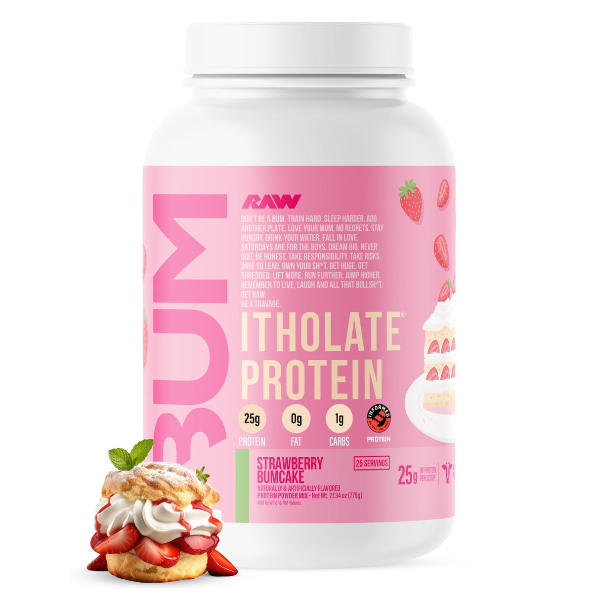 RAW Essential CBUM Itholate Whey Isolate Protein 25 Servings | Grass-Fed Whey Protein Isolate