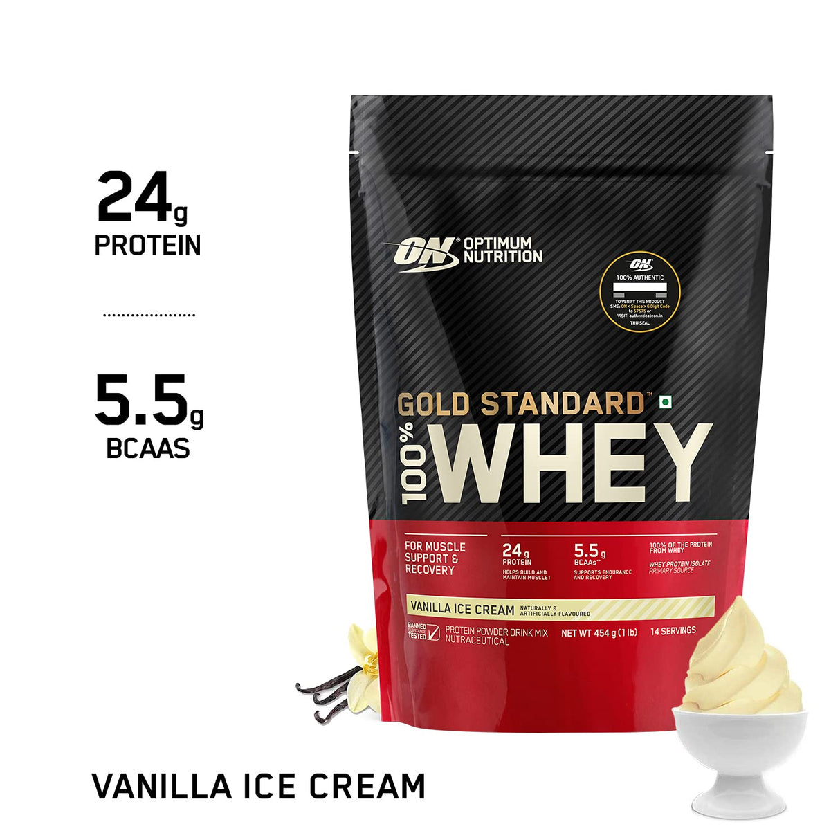 Optimum Nutrition (ON) Gold Standard 100% Whey 1 Lbs