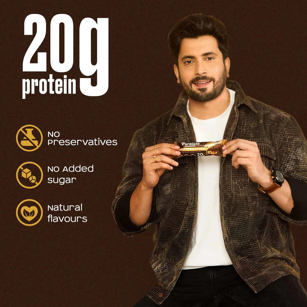 Pureluxe Nutrition Unburdened Protein Bars 55g | 20g Protein | Pack of 6