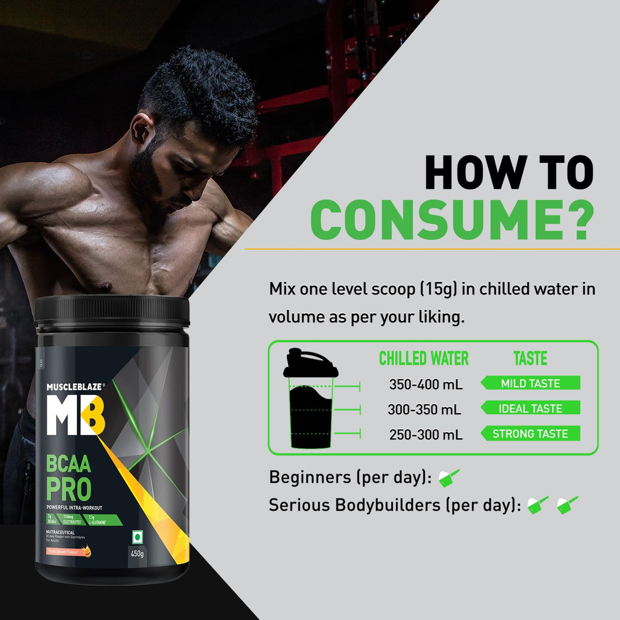MuscleBlaze BCAA Pro Powerful Intra Workout- 450 Gms