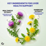 Carbamide Forte Milk Thistle Tablets | NAC, Dandelion & Vitamin C | 60 Tablets