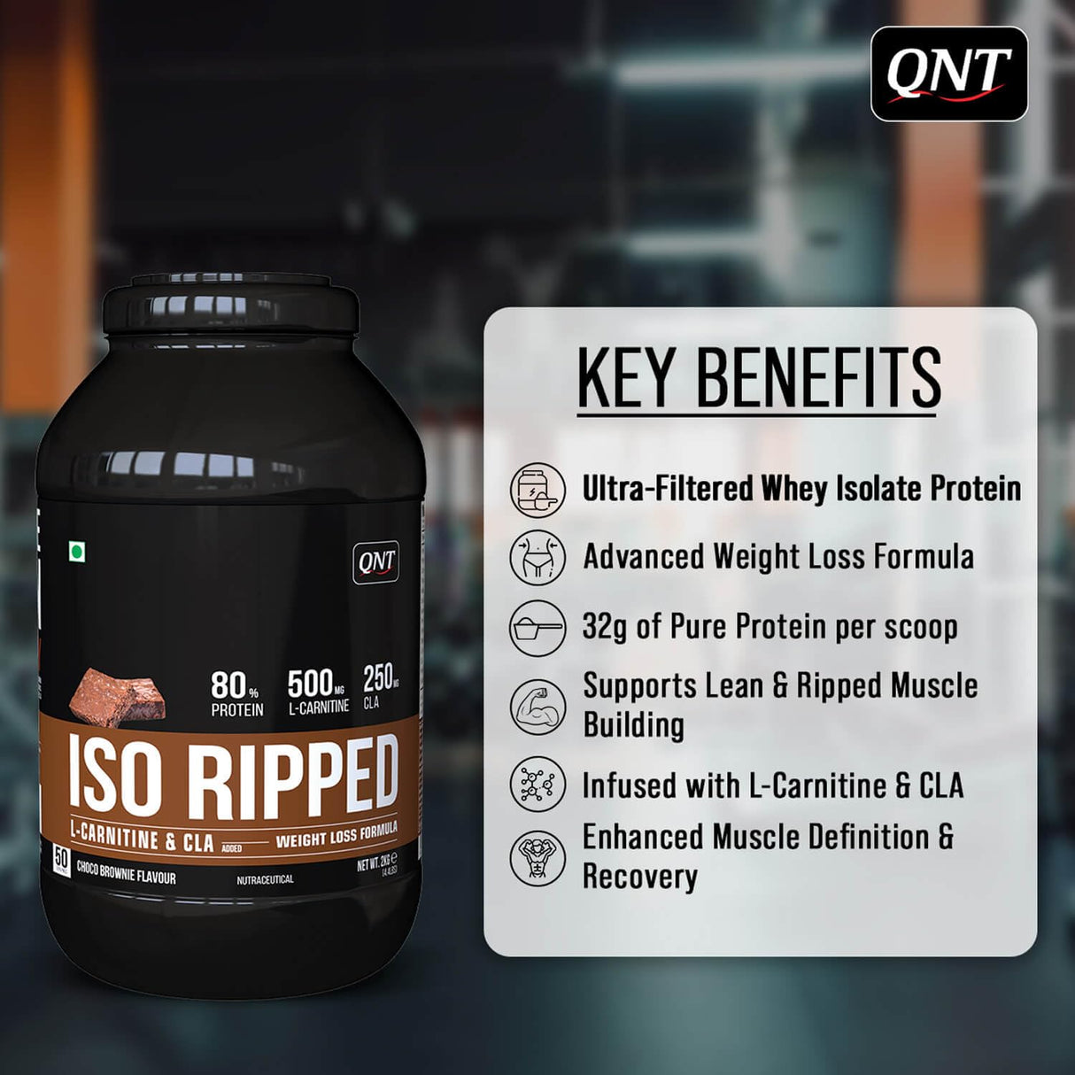 QNT Iso Ripped Whey Isolate Protein - 2.2 Lbs ( 1 Kg)