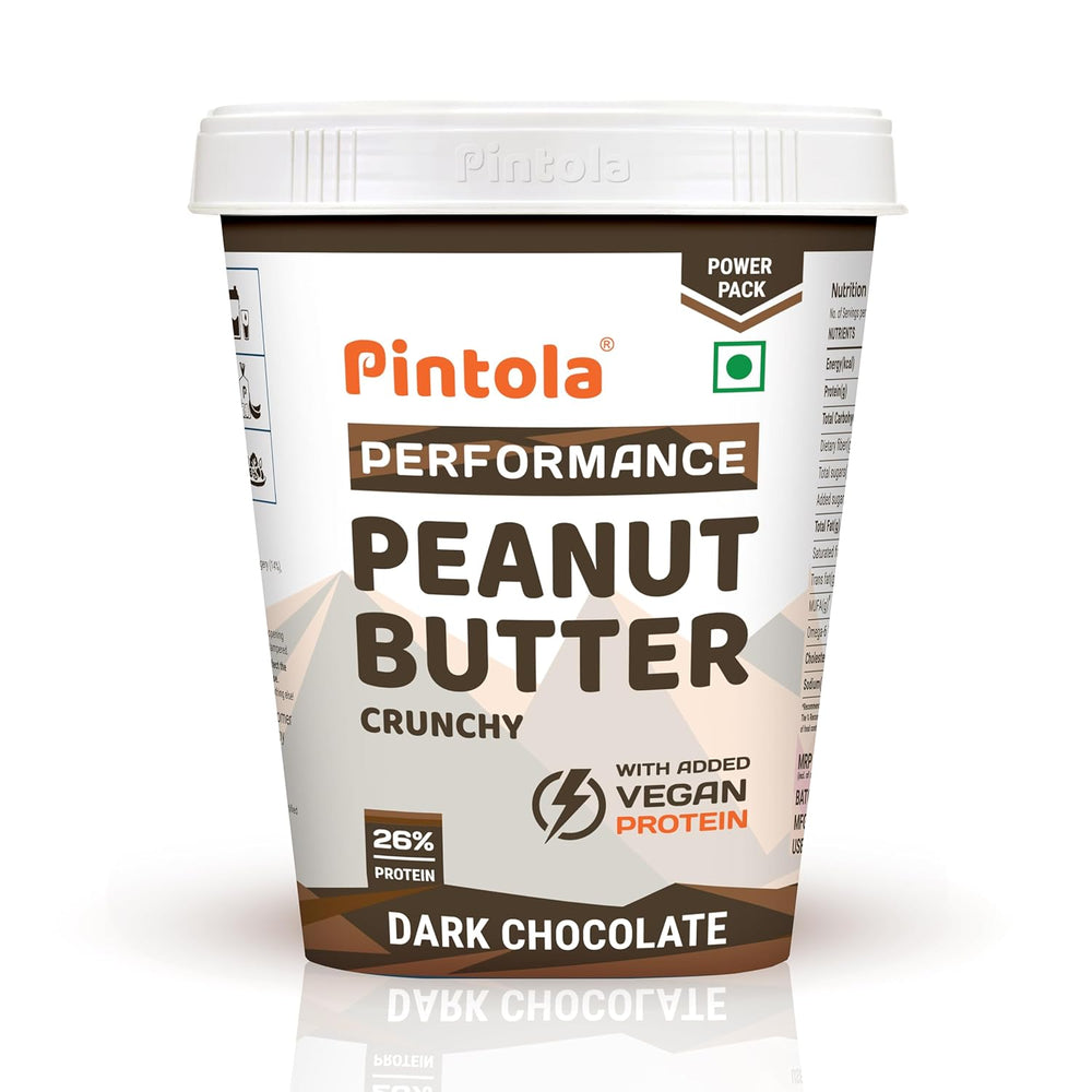 Pintola Dark Chocolate Performance Peanut Butter 1 Kg | High Protein Peanut Butter