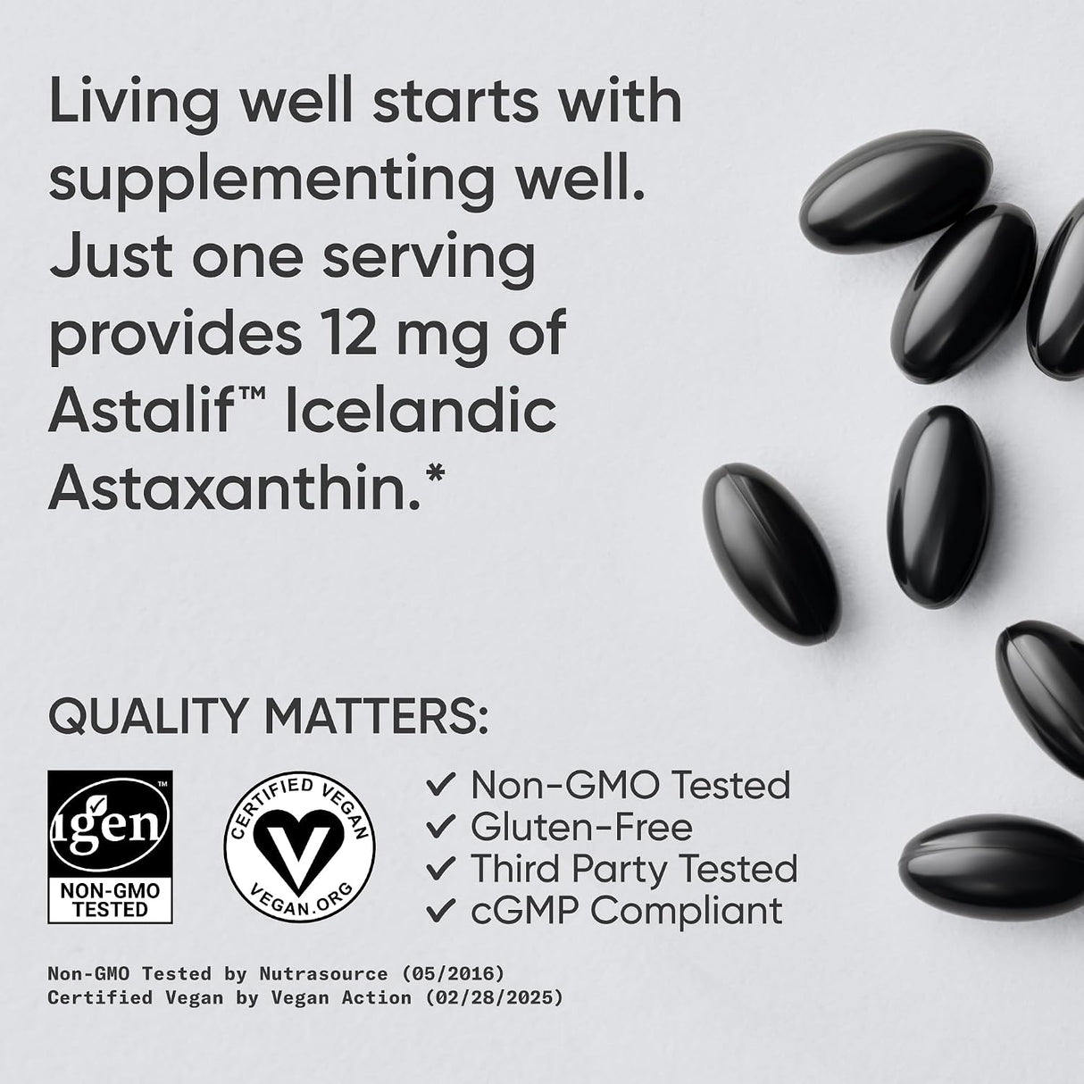 Sports Research Astaxanthin Triple Strength 12mg | 60 Veggie Softgels