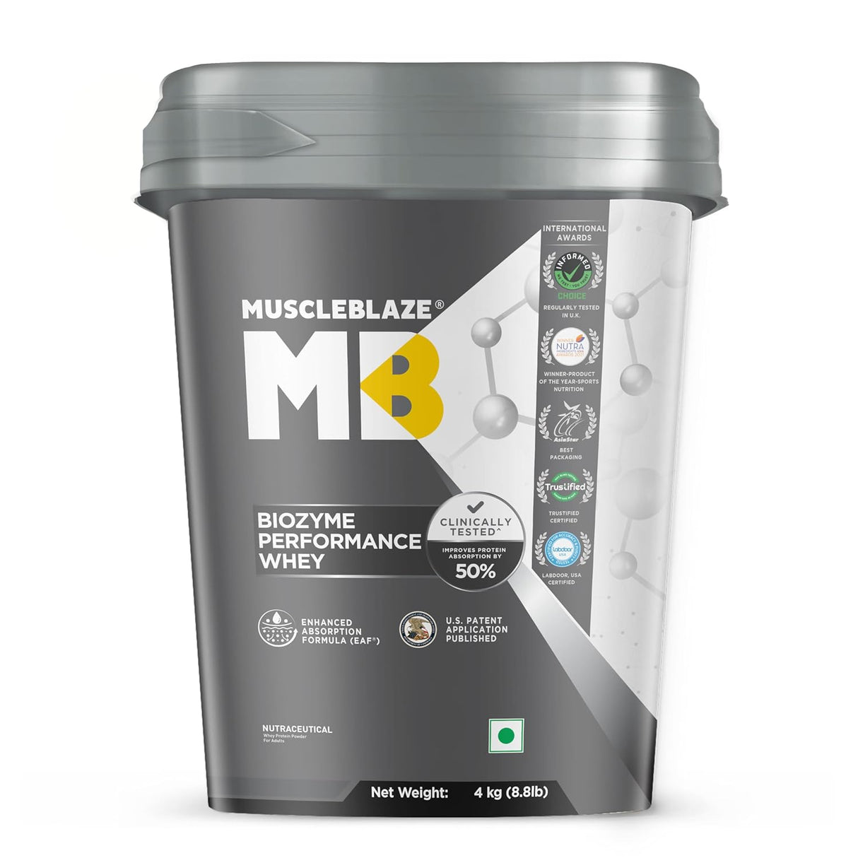 MuscleBlaze Biozyme Performance Whey - 8.8 Lbs