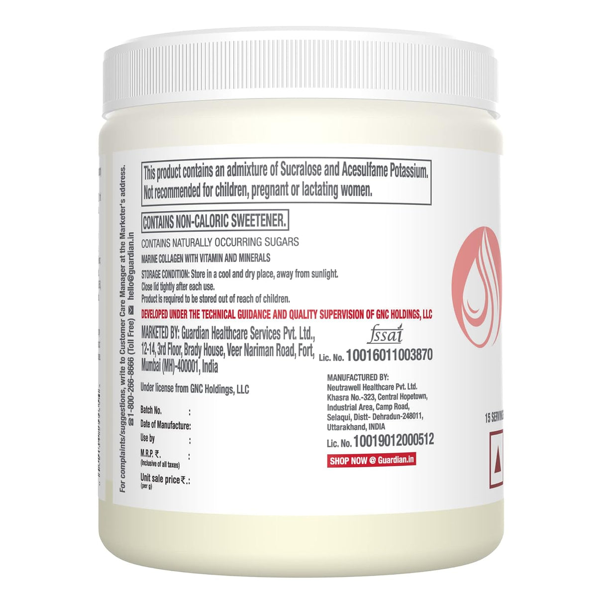 GNC Marine Collagen 200g | 10g Collagen Per Serving | With Hyaluronic Acid, Biotin & Vitamin C