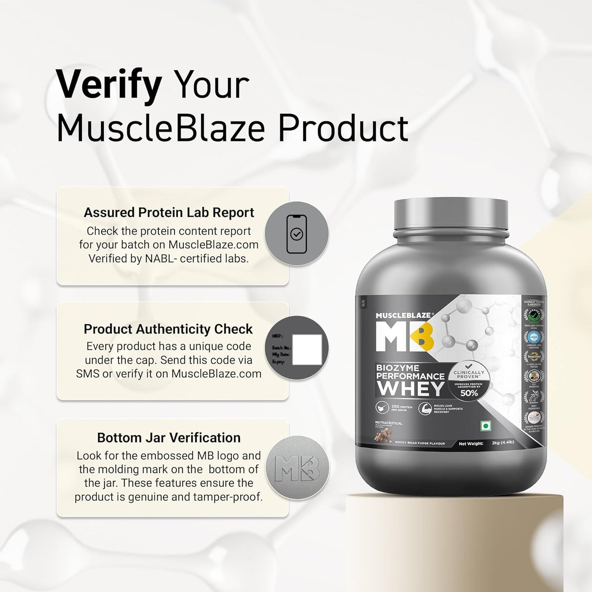 MuscleBlaze Biozyme Performance Whey - 4.4 Lbs
