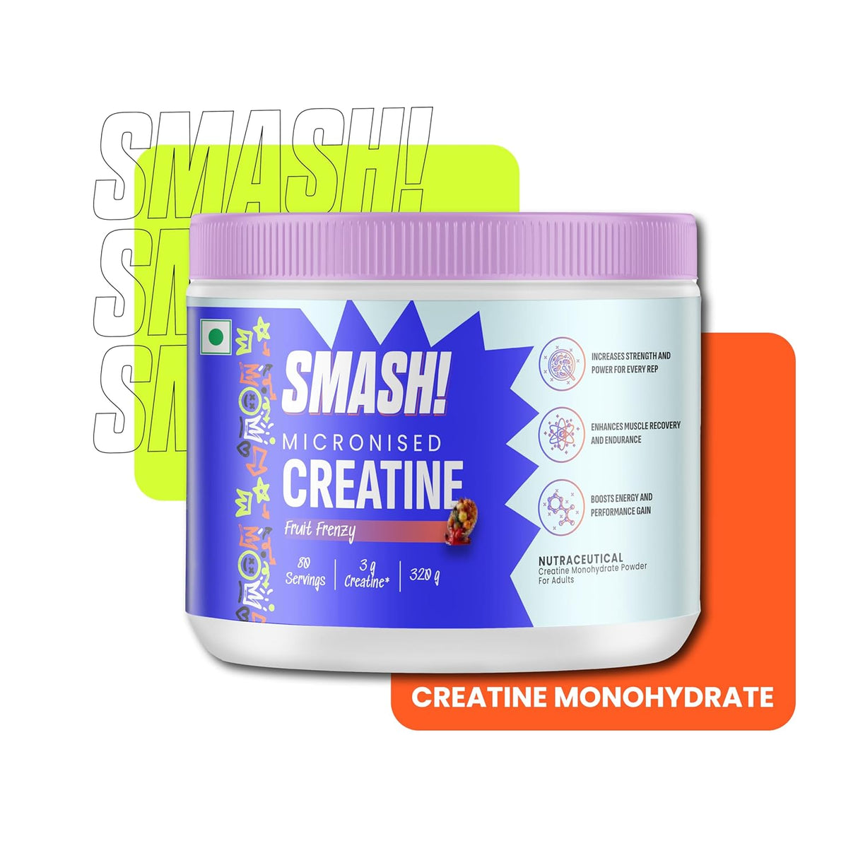 Smash Micronised Creatine Monohydrate, 320 g